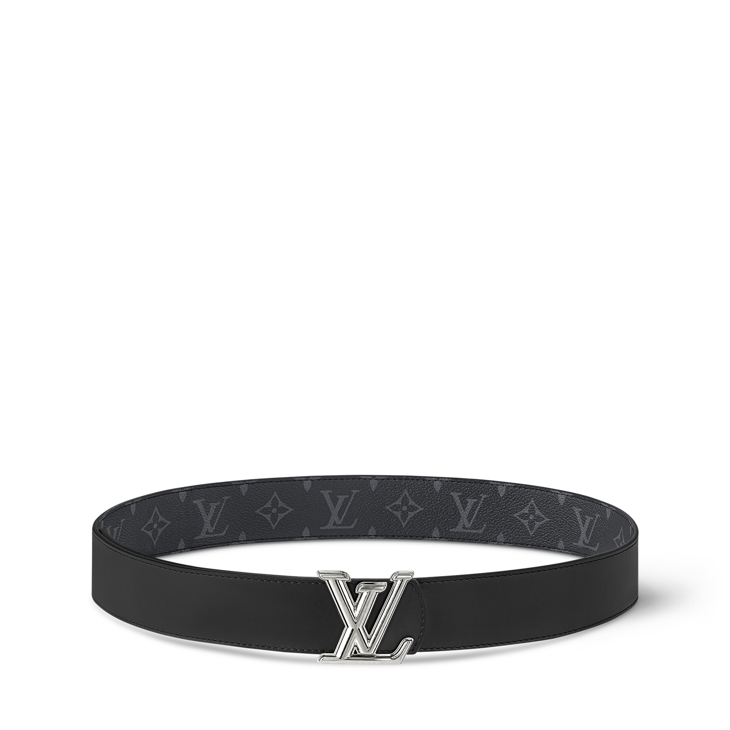 Louis Vuitton LV Blue Dimension Monogram Heritage 40mm Reversible Belt - Oval Silver Buckle main image 0